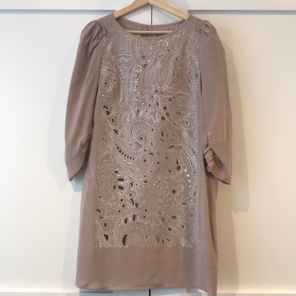 Tibi Kia Eyelet Embroidered Shift Dress